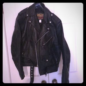 Genuine all leather real bikers jacket